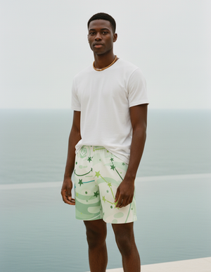 Jelly Mint Astral men's swim trunks