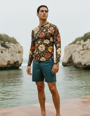 Coffee Bean Elysium Rash Guard Men's Rashguard — Dripper
