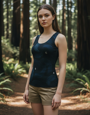 Women's Blue Aura Eclipse women's tank tops