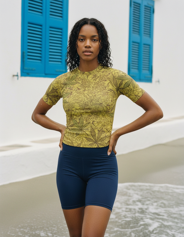 Women's Lemon Yellow Kumo Rash Guard