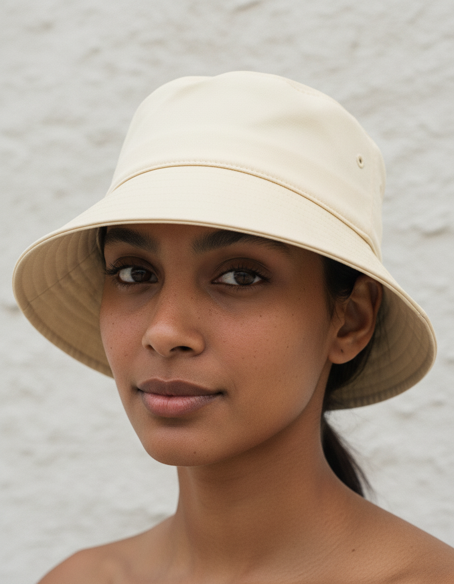 Bucket hat in Papaya Whip