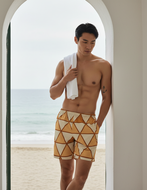 Muskmelon Koi Men's Swim Trunks Men's Swim Trunks — Dripper