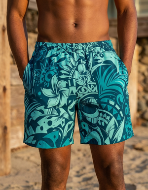 Turquoise Honua Kai men's swim trunks