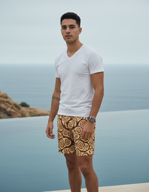 Coral Elysium Men's Swim Trunks Men's Swim Trunks — Dripper