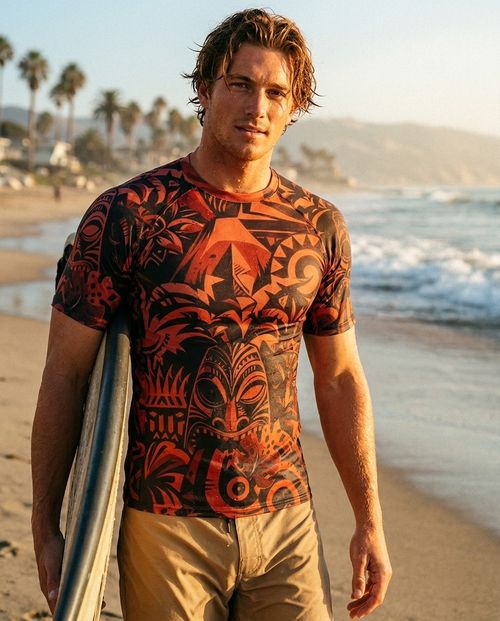 Lava Falls Nalu Uli Rash Guard Men's Rashguard — Lolekai