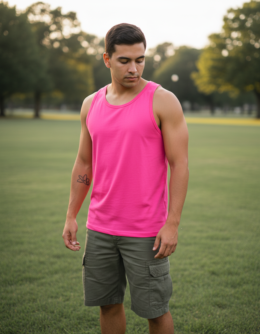Tank top in Shocking Pink