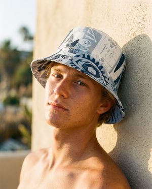 Unisex Blue Aura Tapestry Bucket Hat bikini — Lolekai