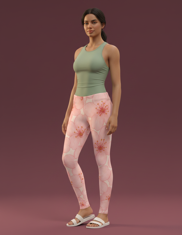 Women's Sakura Cherry Blossom Leggings