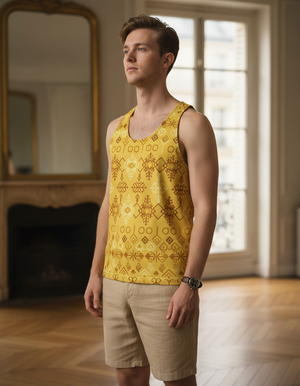 Men's Yellow Zarif tank tops