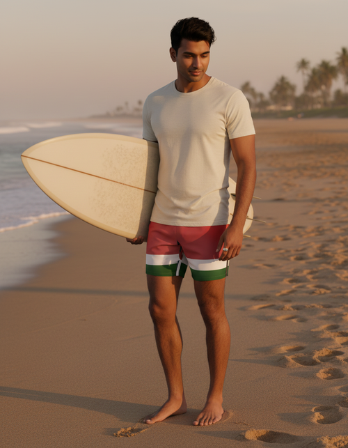 Amaranth Safari men's swim trunks