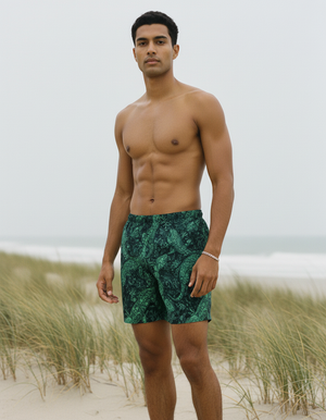 Turquoise Sway men's swim trunks