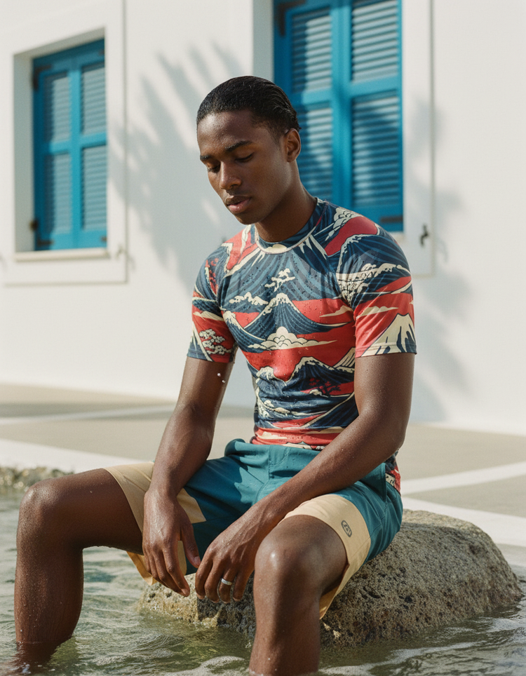 Men's Japanese Ukiyo-e Rash Guard