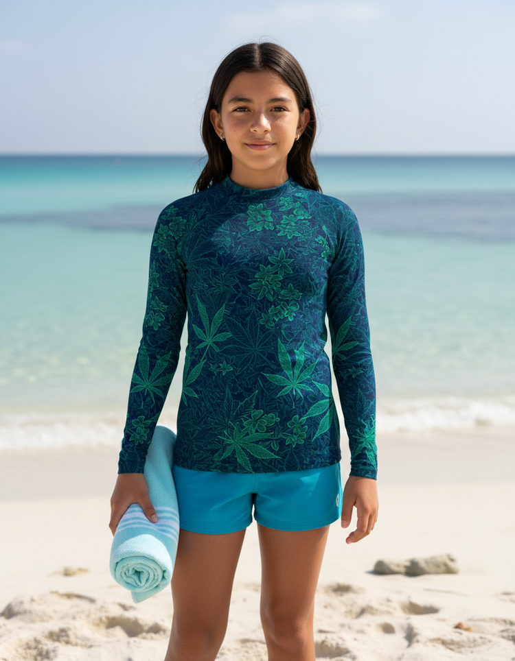 Youth Japanese Asanoha Rash Guard