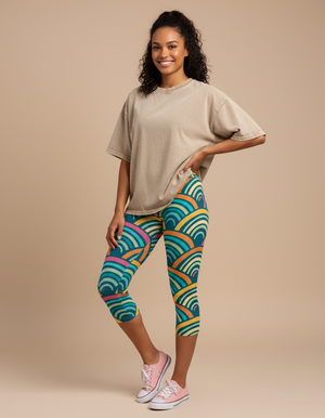 Sakura capri leggings