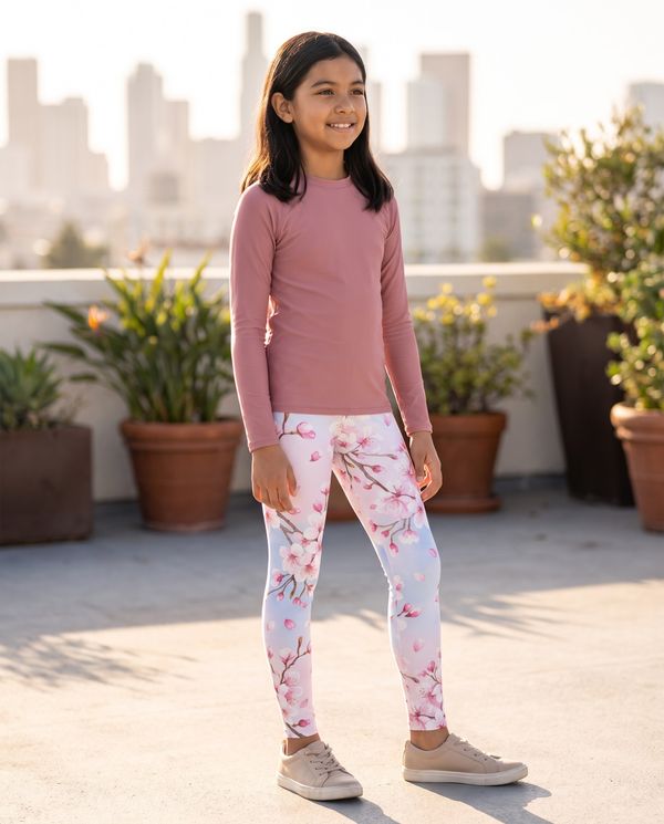 Sakura Collection girls youth leggings