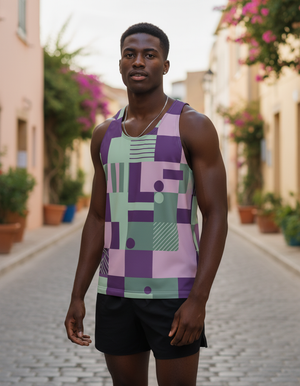 Men's Jelly Mint Vibrance men's tank tops