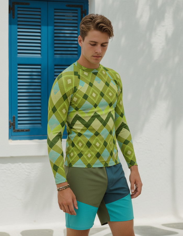 Rashguard — Men's Runway Chartreuse Horizon