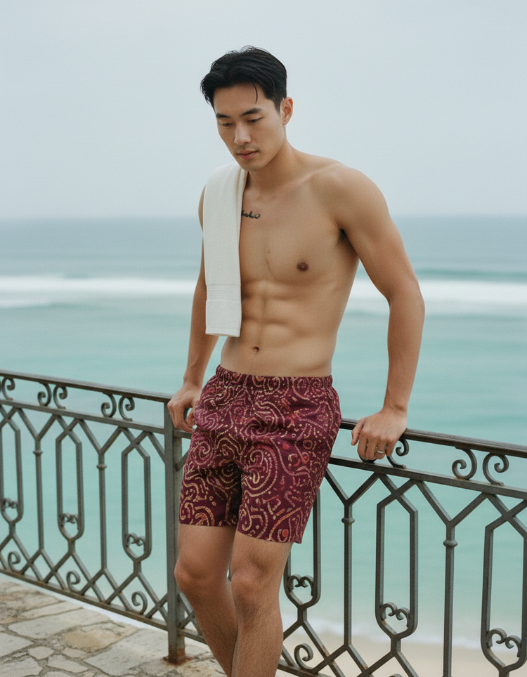 Men's Bandhani Swim Trunks