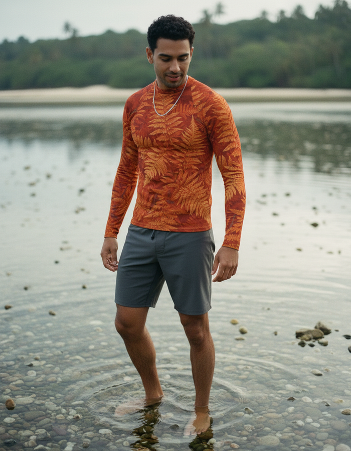 Rashguard — Men's Citrus Orange Emerald