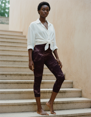Amaranth Eclipse Leggings Capri Yoga Leggings — Dripper