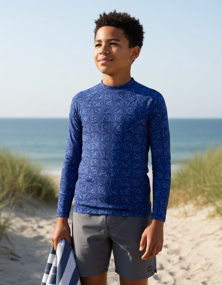 Youth Bicolor Patterns Rash Guard