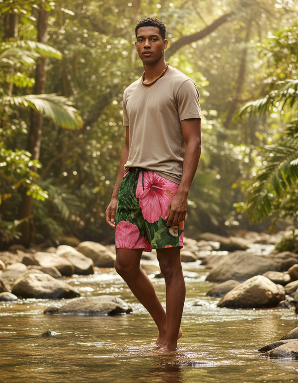 Men's Swim Trunks in Paradise