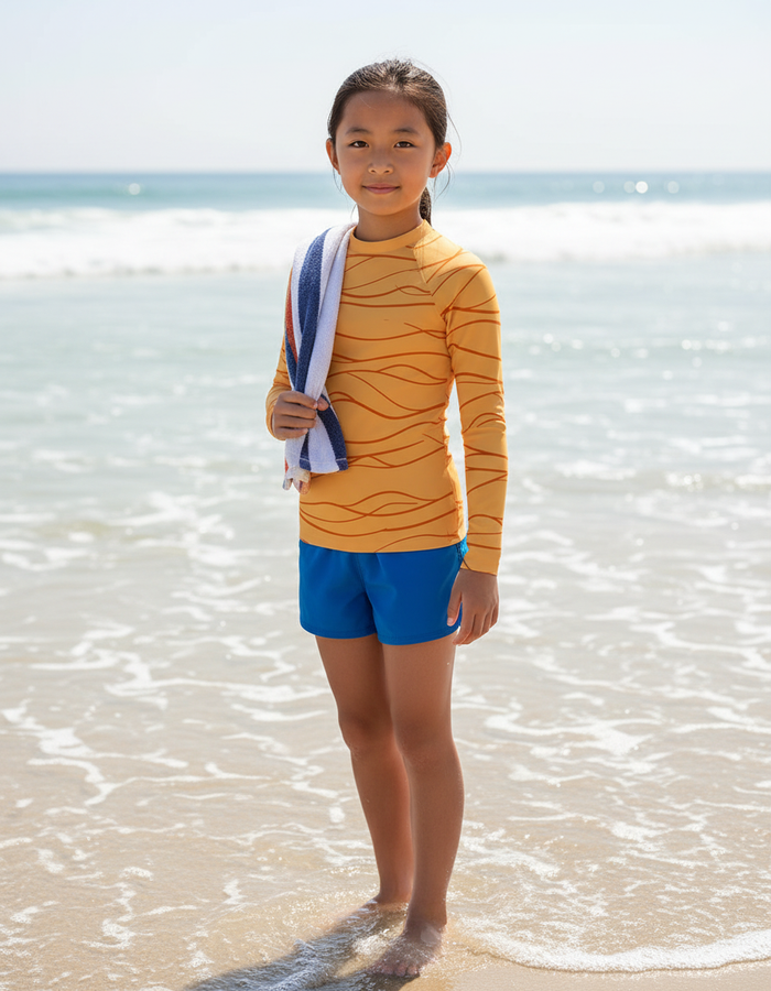 Rashguard — Youth Citrus Orange Aqua