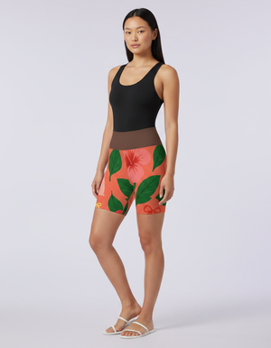 Tropical Collection Yoga Shorts yoga shorts