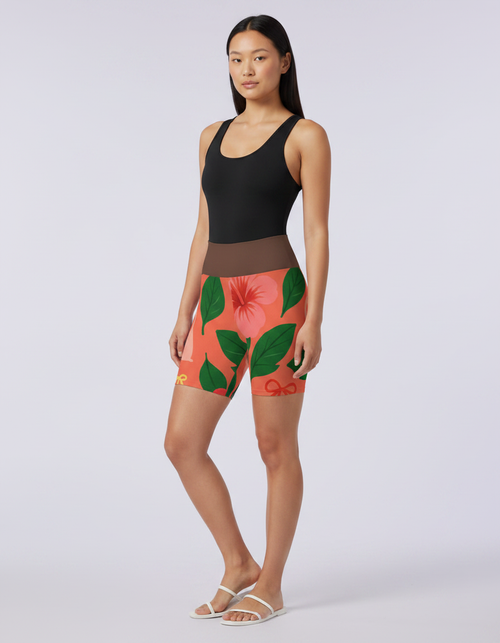 Lagoon Yoga Shorts Yoga Shorts — Dripper