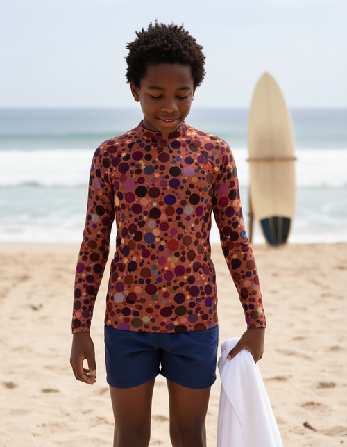 Youth Tea Rose Dapple youth rashguards
