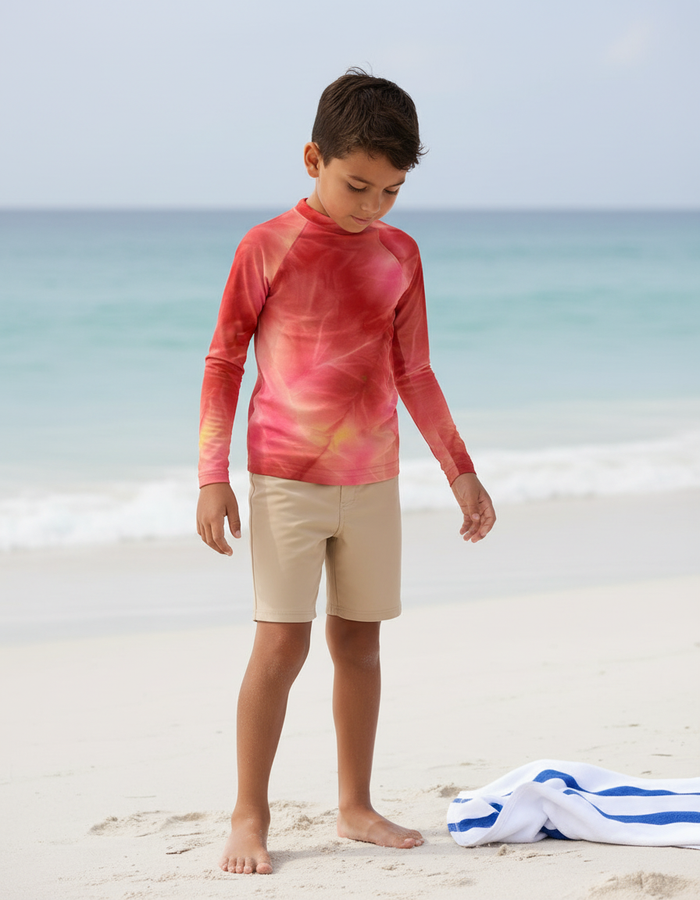 Rashguard — Kids Fiery Red Frost