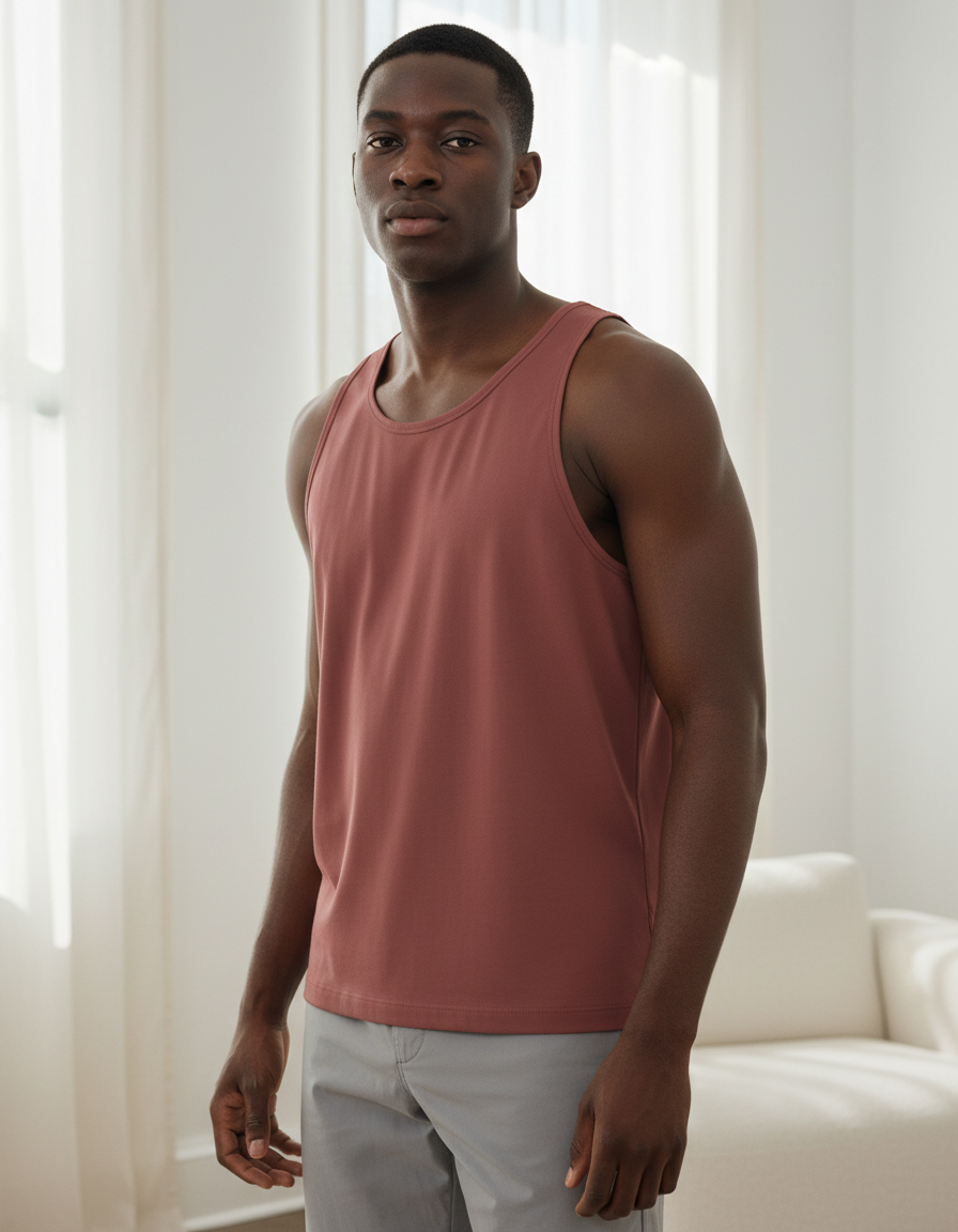 Tank top in Marsala