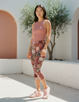 Tea Rose Fragment leggings
