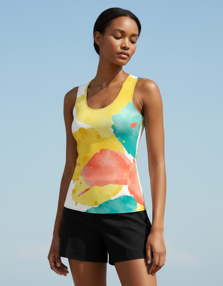 Ocean Flow Aqua Tank Top