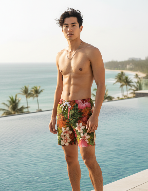 Men's Swim Trunks in Aloha