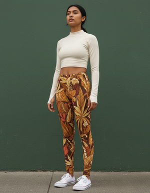 Citrus Orange Treetop full-length leggings
