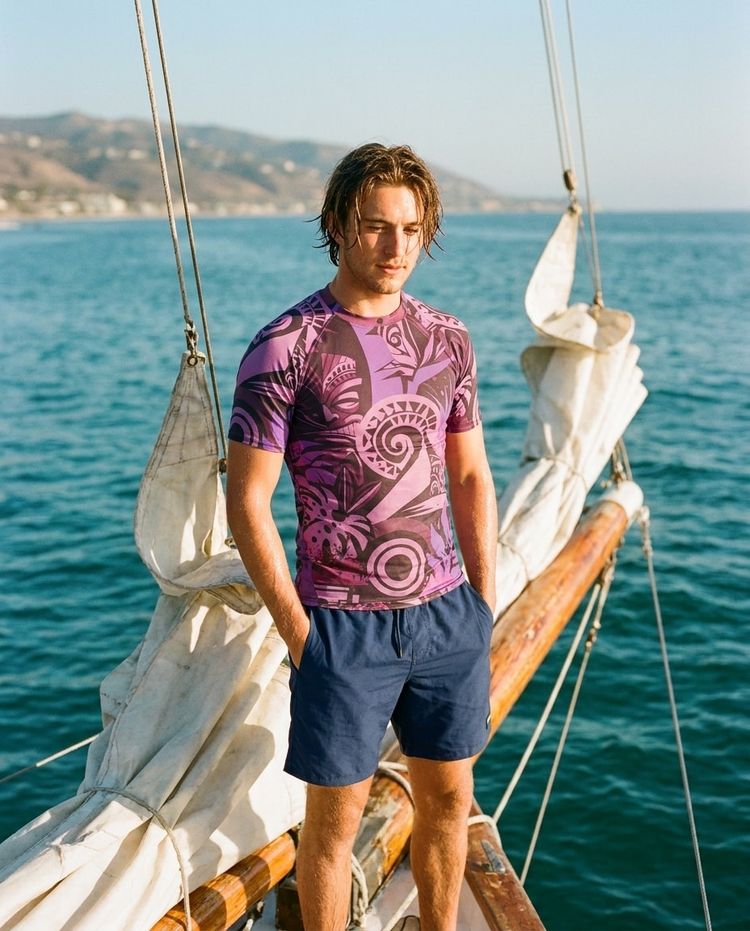 Men's Makani Poni men's short-sleeve rashguards