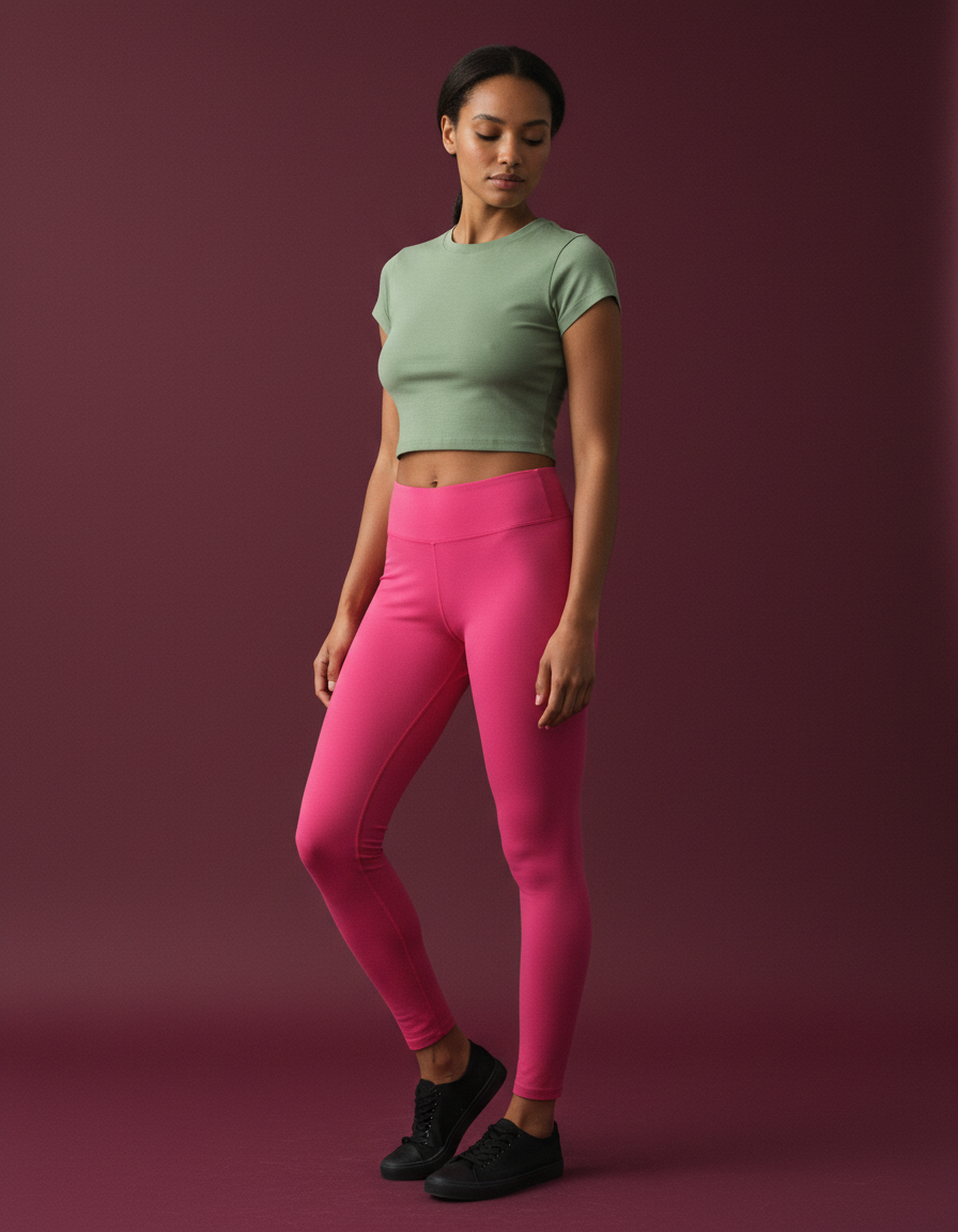 Full-Length Leggings in Schiaparelli Pink