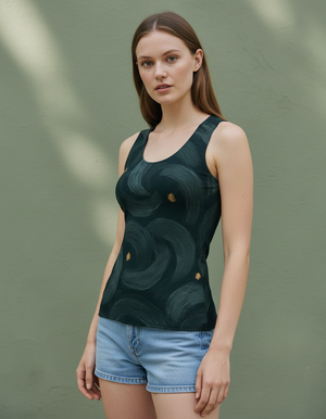 Women's Transformative Teal Eclipse women's tank tops