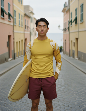 Lemon Yellow Tropique Rash Guard bikini — Dripper