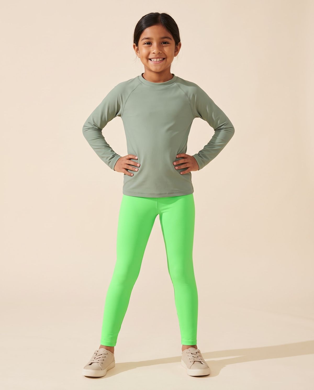 Screaming Green Girls Youth Leggings Girls Youth Leggings — Lolekai