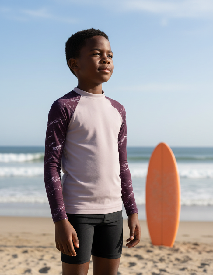 Rashguard — Kids Burnished Lilac Eclipse