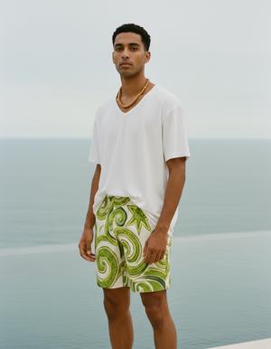 Lime Spectrum Men's Swim Trunks Men's Swim Trunks — Dripper