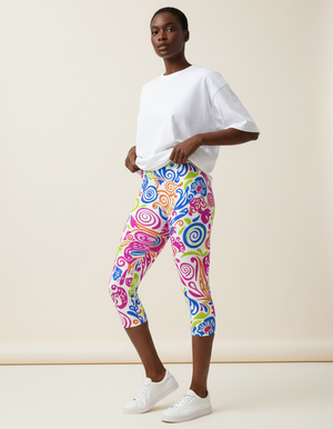 Rimpa Leggings Capri Leggings — Dripper