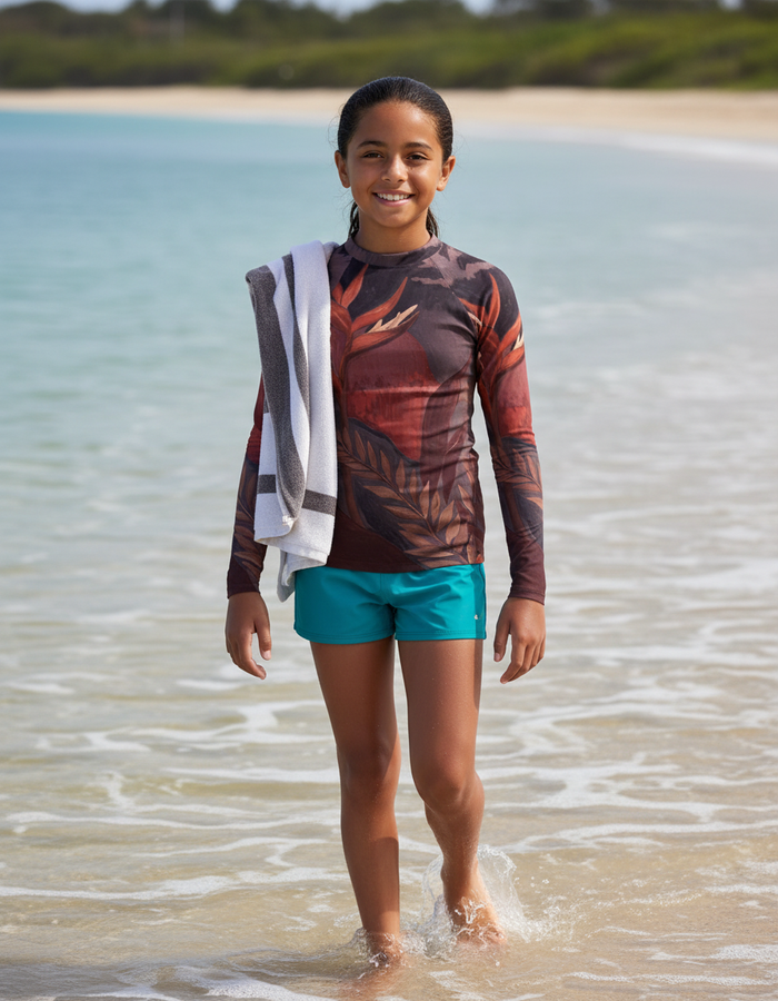 Rashguard — Youth Amaranth Tropique