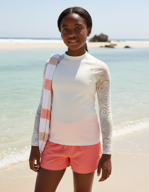 Youth White Onyx Prism youth rashguards