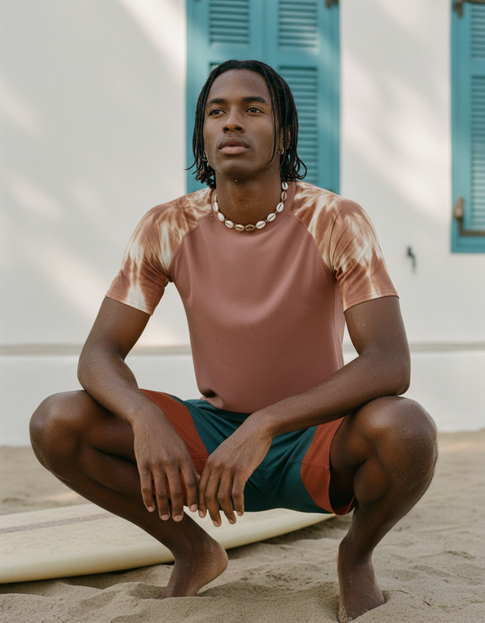 Rashguard — Men's Burnt Sienna Nebula