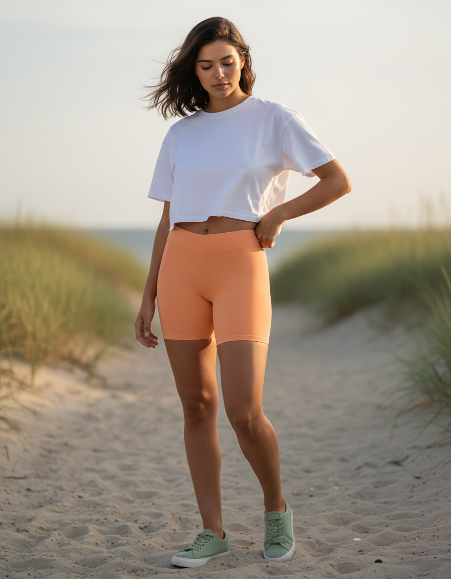 Short Shorts in Atomic Tangerine