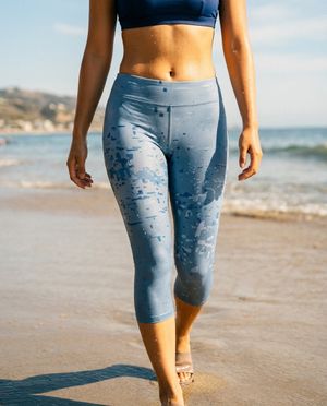 Blue Aura Riptide swim & gym leggings