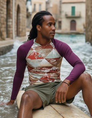 Men's Burnt Sienna Zenith men's rashguards